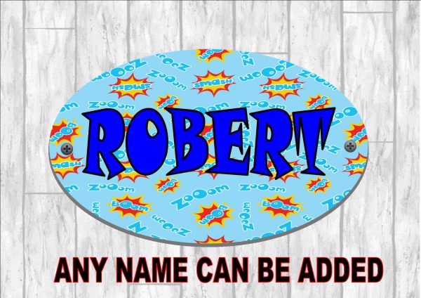 Boys Personalised Door Sign Super Hero