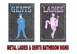 Gangster & Moll Toilet Door Signs