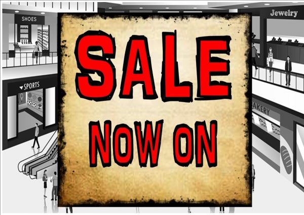 Sale Now On shop sign