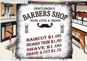Gentlemen's Barber Shop Sign