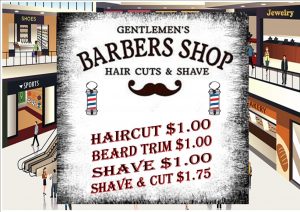 Gentlemen's Barber Shop Sign