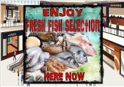 Fishmonger Fish Shop Sign