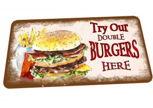 DOUBLE BURGERS SIGN