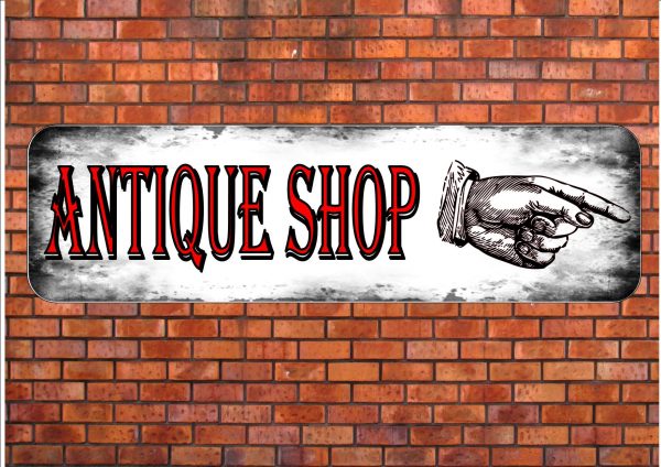 Antique Shop Sign Wall Plaque