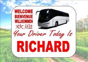 Personalised Coach Drivers Sign