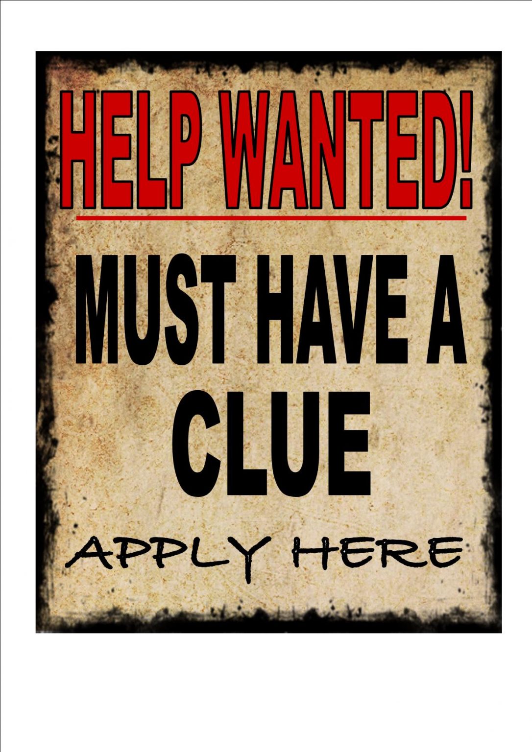 Help Wanted Funny Sign Hanging Sign Vintage Style Wall Plaque Sign