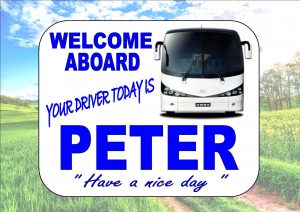 Personalised Coach Drivers Sign