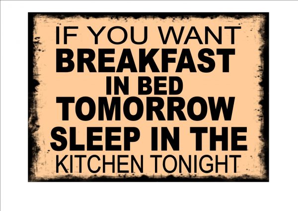 Breakfast Kitchen Sign