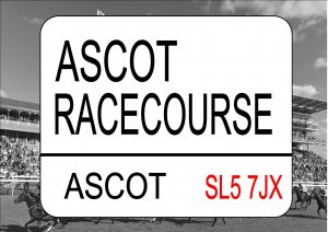 Ascot Races Sign