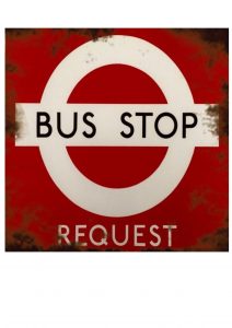 Vintage Bus Stop Sign
