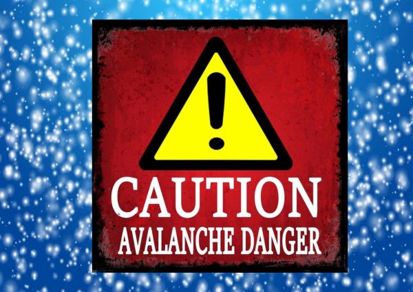 Caution Avalanche Danger Sign