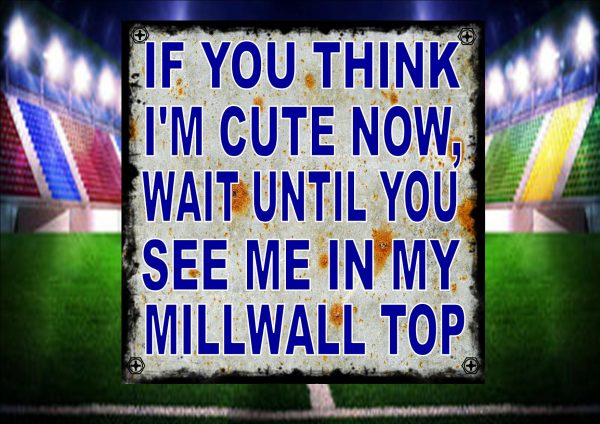 Cute Millwall Football Jersey Sign