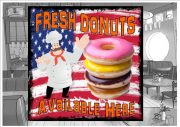 Fresh Donuts Cafe Sign Wall Plaque