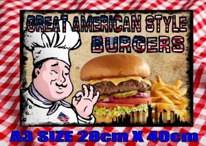 American Burger Bar Sign