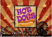 Hot Dog Fairground Sign