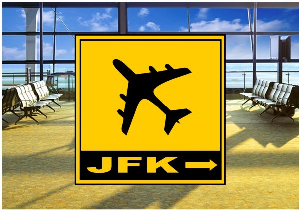 Airport JFK New York sign