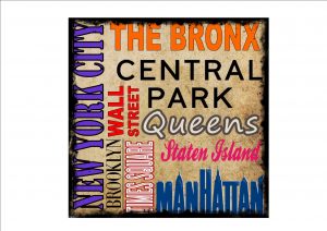 New York City District Vintage Style Sign