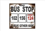 Request Bus Stop Sign