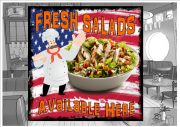 Fresh Salad Cafe Sign Wall Plaque