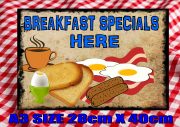 Breakfast Specials Cafe Sign