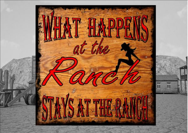 What happens at the range cowboy sign
