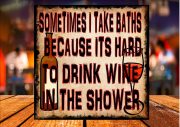 Wine Shower Sign