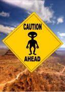 alien warning sign