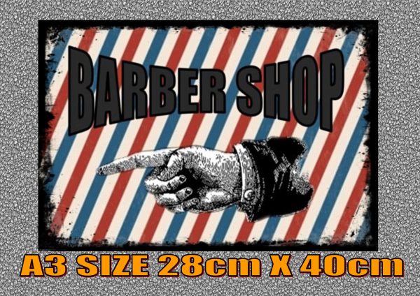 Retro Style Barber Shop Sign