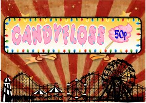 Vintage Style Candy Floss Sign