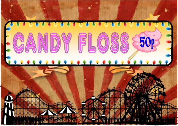 vintage Style Candy Floss Sign