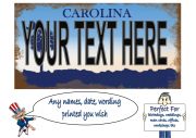 Carolina Licence Plate