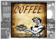 Coffee Shop Sign Wall Plaque
