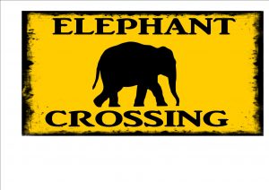 Elephant Crossing Sign