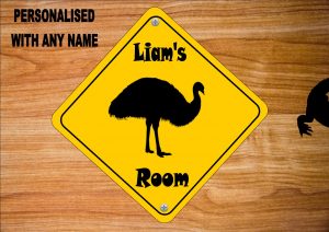 Emu Australian Road Door Sign