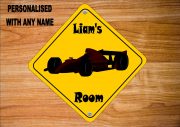 F1 Racing Car Door Sign