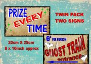 Vintage Fairground Carnival Signs
