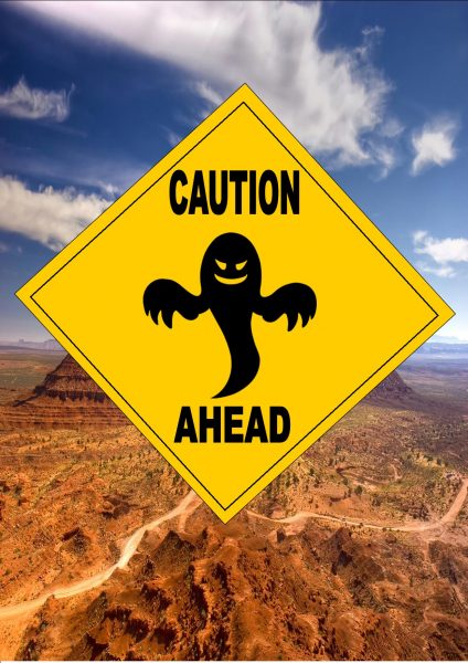 ghost warning sign