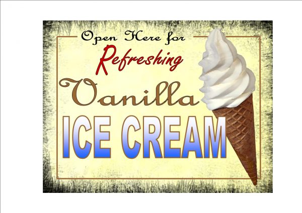 Vintage Ice Cream Sign