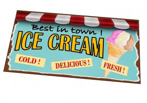 ice cream sign