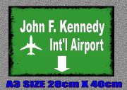 JFK New York City Airport Sign