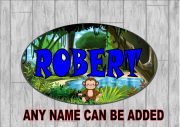 Boys Personalised Door Sign Jungle Monkey