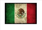 Mexican Aged Flag Plaque