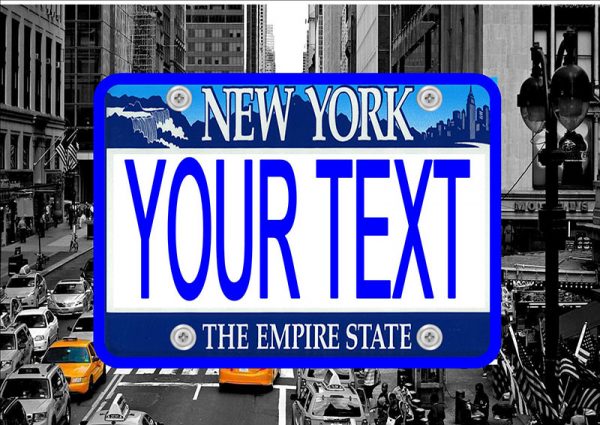 New York Number Plate/Licence Plate