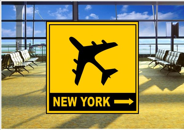Airport New York City Sign