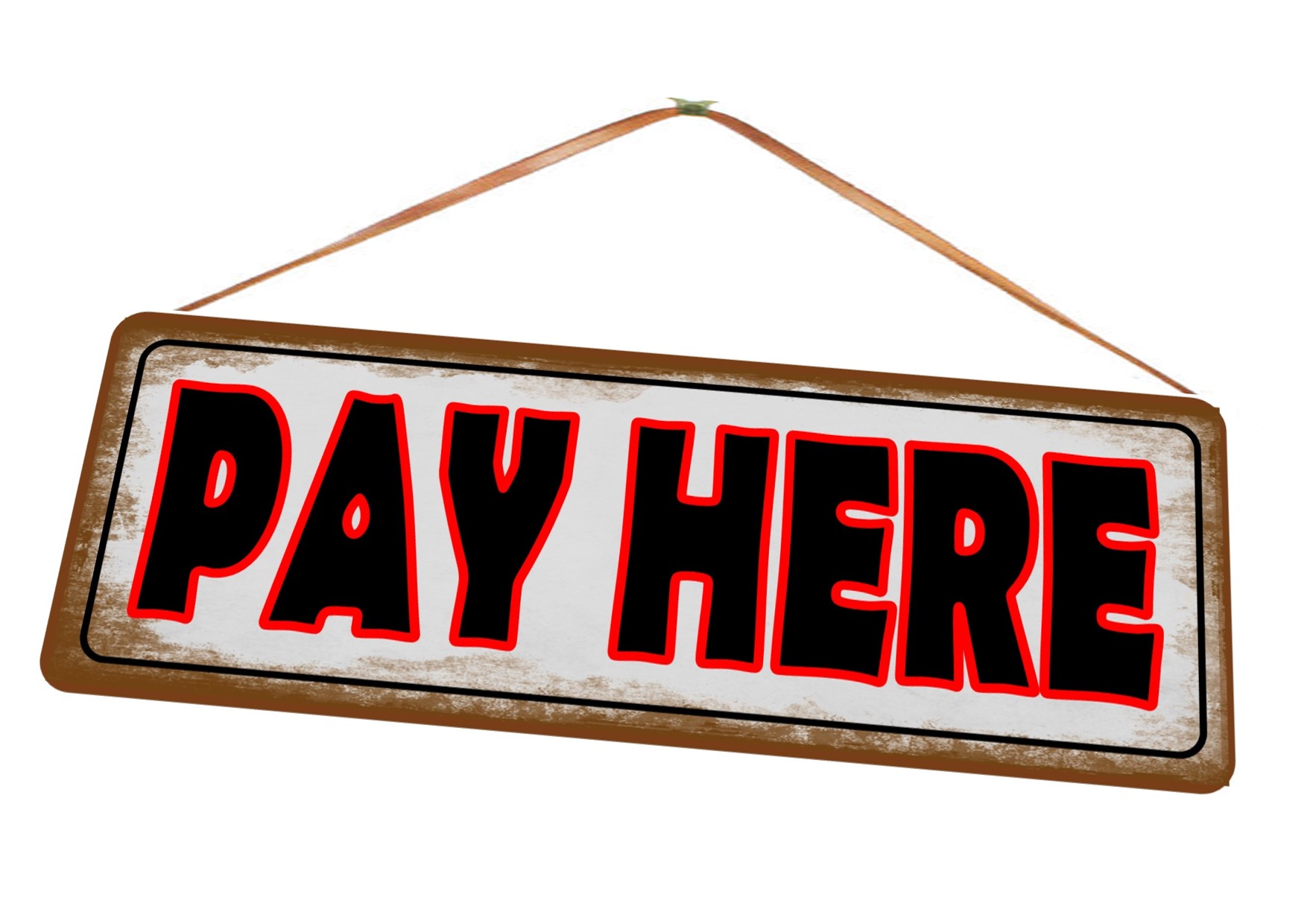 Pay Here Restaurant Café Sign Vintage Style Wall Plaque Pay Here Bar