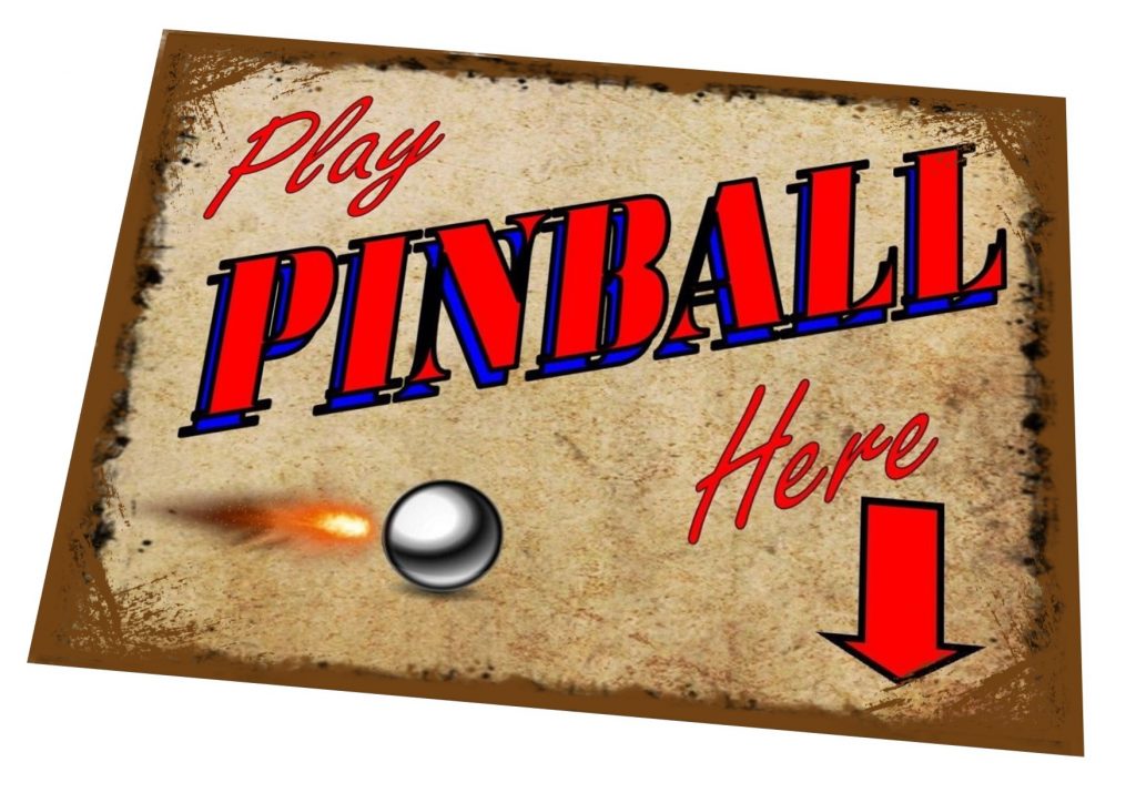 Pinball Vintage Style Wall Plaque Sign Play Pinball Here Sign – The ...