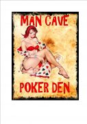 Poker Den Man Cave Novelty Sign Wall Plaque