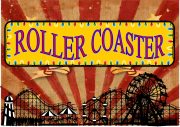 Vintage Style Roller Coaster Sign