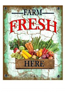 Farm Fresh Vegetables Sign